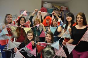 This is what volunteers who love to sew and do good things look like (plus 45m of bunting!)